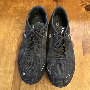ON Cloud Men's Running Shoes Size 13 Black Lace Up Sneakers